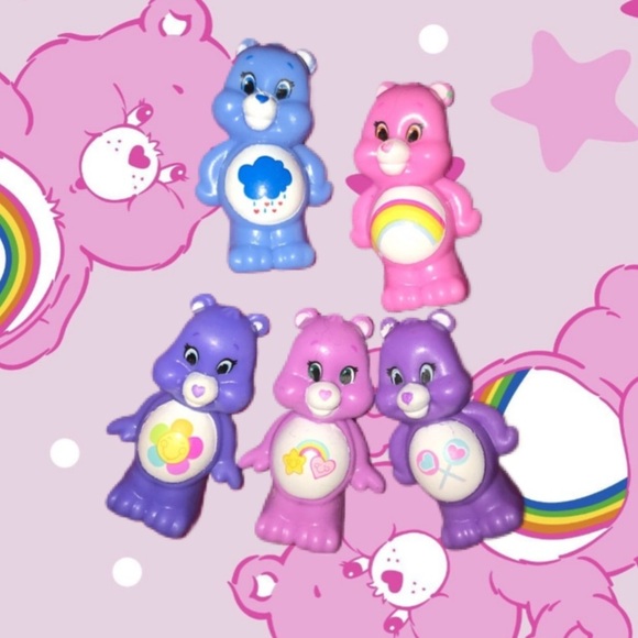 Care Bears Accessories - CARE BEARS Y2K RETRO VINTAGE MINI RUBBER TOYS FIGURINES